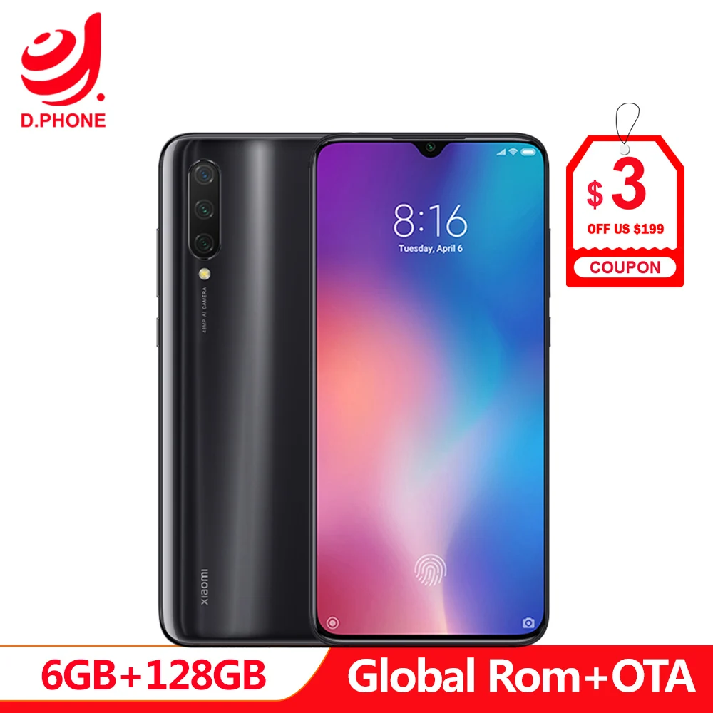 

Official Global ROM Xiaomi Mi CC9 6GB 128GB Phone CC 9 Snapdragon 710 6.39" Full Screen 48MP+32MP AI Cameras 4030mAh Smartphone