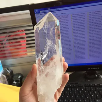 7.5 inch Length Natural Clear Quartz Crystal Polished Single Point Cristal Reiki Wand for Home Decoration Ornaments Hot Sale
7.5 inch Length Natural Clear Quartz Crystal Polished Single Point Cristal Reiki Wand for Home Decoration Ornaments Hot Sale