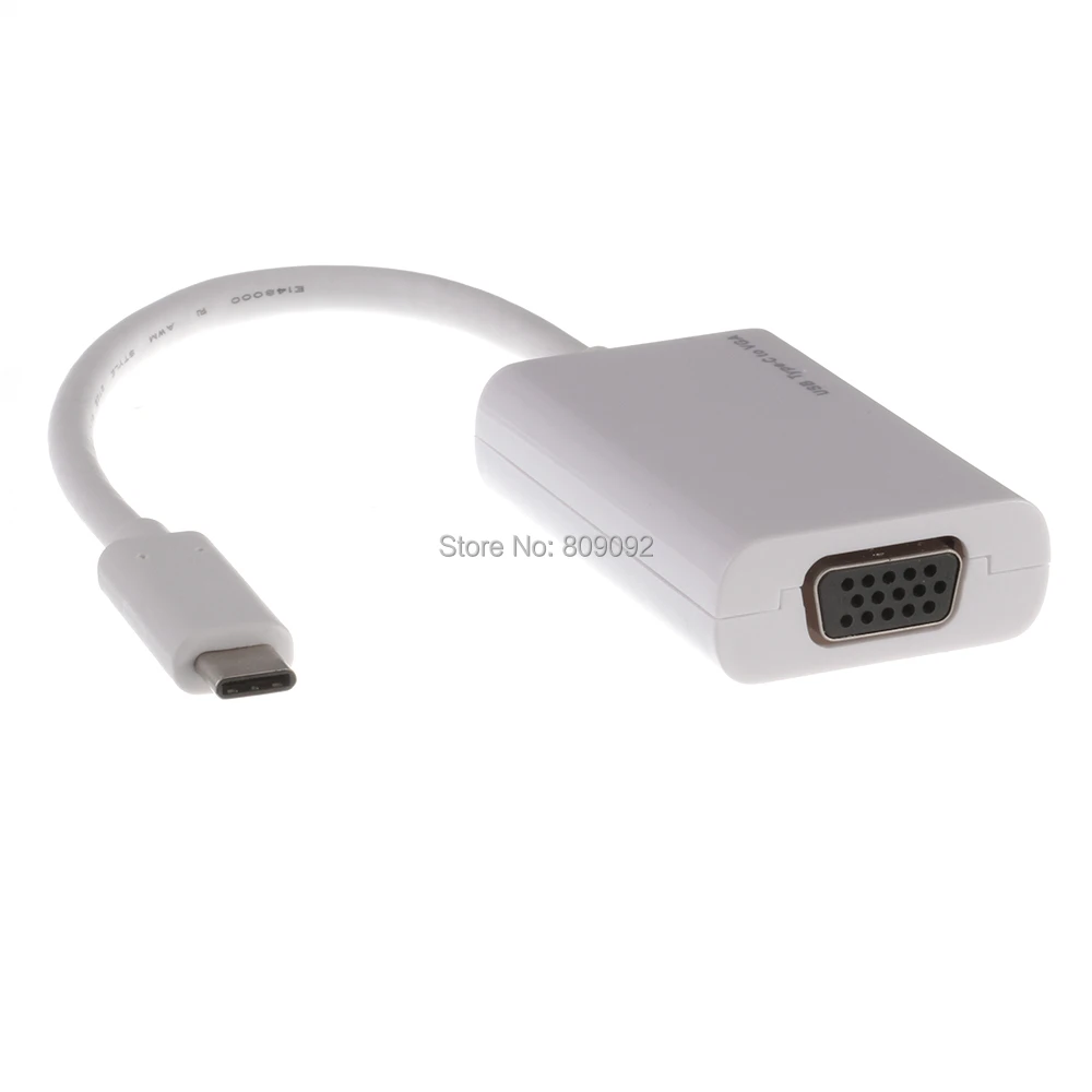 USB3.1 Type C USB-C to VGA Female Adapter Cable Video Transfer Converter for 12" Macbook
USB3.1 Type C USB-C to VGA Female Adapter Cable Video Transfer Converter for 12" Macbook