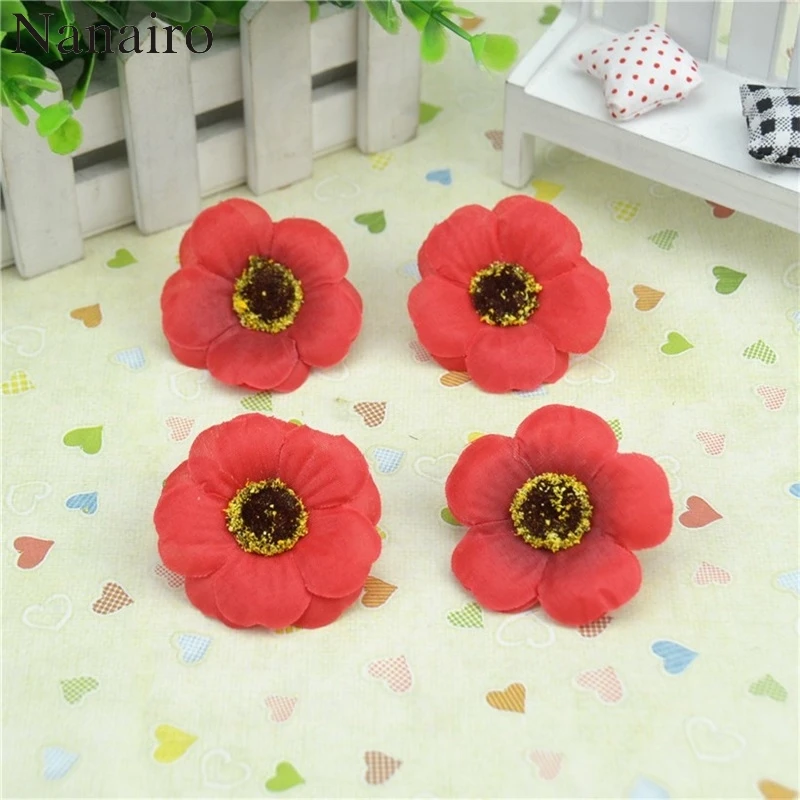 50pcs/lot 5Cm Mini Silk Cherry Blossoms Small Artificial Rose Flowers Heads Poppy Wreath Wedding Decoration For Scrapbooking
50pcs/lot 5Cm Mini Silk Cherry Blossoms Small Artificial Rose Flowers Heads Poppy Wreath Wedding Decoration For Scrapbooking