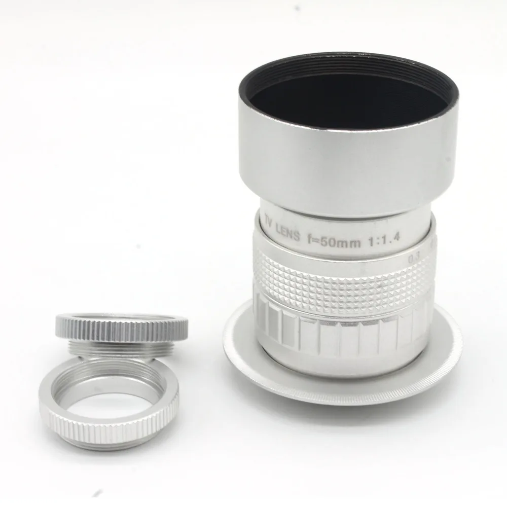 Silvery 50mm f1.4 C Mount CCTV Lens+ Macro Ring+ C to M4/3 Adapter+Lens hood FOR EM5 GF5 GX1 GH3 Free shipping
Silvery 50mm f1.4 C Mount CCTV Lens+ Macro Ring+ C to M4/3 Adapter+Lens hood FOR EM5 GF5 GX1 GH3 Free shipping