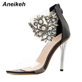 Aneikeh 2020 PU Pattern High Heels Sandals Summer Transparent PVC Flower Women Sandals Rome Zipper Femme Pumps Sandals Black
Aneikeh 2020 PU Pattern High Heels Sandals Summer Transparent PVC Flower Women Sandals Rome Zipper Femme Pumps Sandals Black