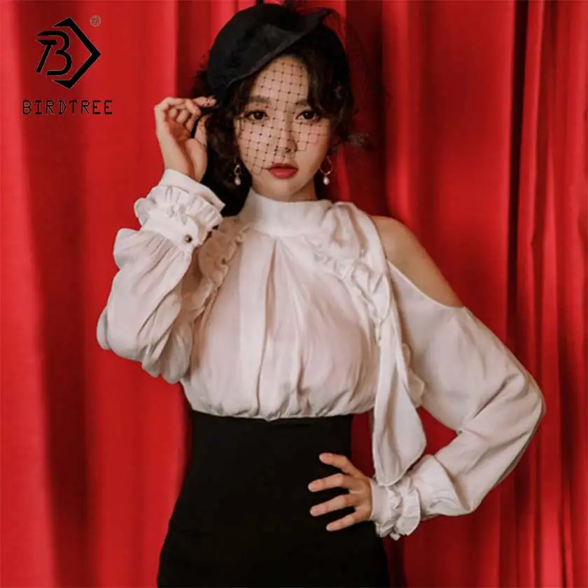 2019 New Arrival Spring Women's Solid Cold Shoulder Long Sleeve Ruffles Blouse Female Fashion Elegant Casual White Top T93607X
2019 New Arrival Spring Women's Solid Cold Shoulder Long Sleeve Ruffles Blouse Female Fashion Elegant Casual White Top T93607X