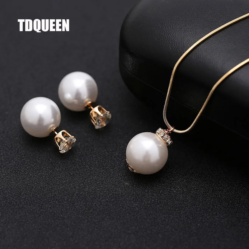 Imitation Pearl Jewelry sets for Women Gold-color Metal Chain Round White Pearl Necklace and Earing set Austrian Crystal Jewelry
Imitation Pearl Jewelry sets for Women Gold-color Metal Chain Round White Pearl Necklace and Earing set Austrian Crystal Jewelry