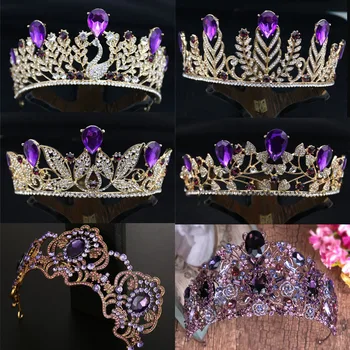 Huge Purple Flower Crystal Wedding Tiara Bridal Crown For Wedding Bride Gold Color Rhinestone Crown Headband Jewelry Accessories
Huge Purple Flower Crystal Wedding Tiara Bridal Crown For Wedding Bride Gold Color Rhinestone Crown Headband Jewelry Accessories