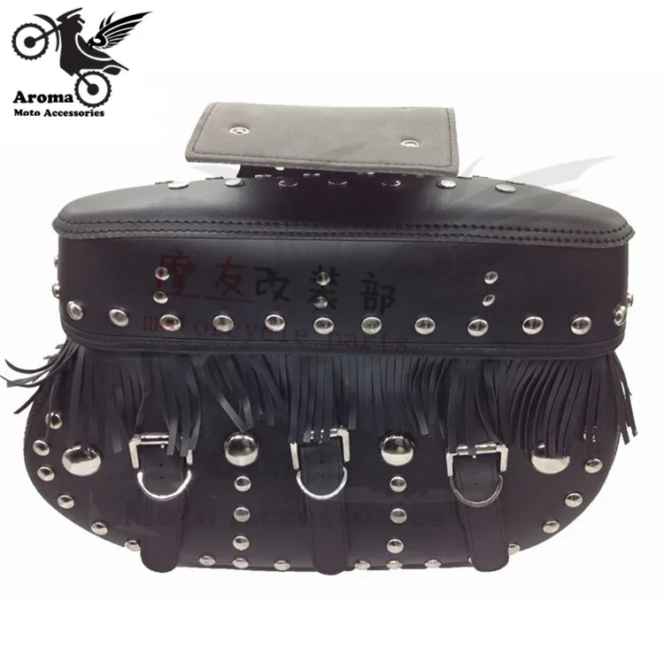 big size rivet tassels leather retro scooter black cafe motocross tool luggage motorbike saddlebag universal motorcycle side bag
big size rivet tassels leather retro scooter black cafe motocross tool luggage motorbike saddlebag universal motorcycle side bag