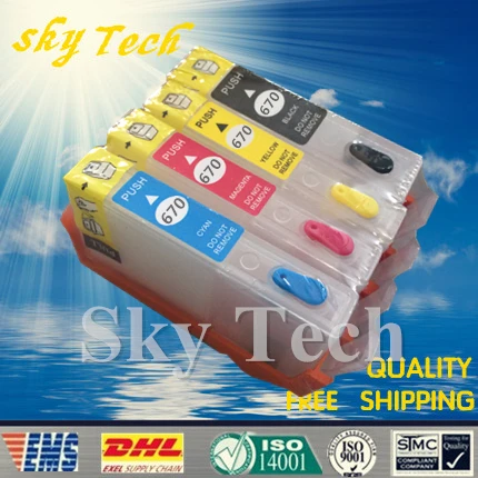 4PK Empty Refillable Ink Cartridge suit for HP670XL , HP-670 XL suit for HP 3525 4615 4620 4625 5525 6526 etc , With ARC Chips
4PK Empty Refillable Ink Cartridge suit for HP670XL , HP-670 XL suit for HP 3525 4615 4620 4625 5525 6526 etc , With ARC Chips