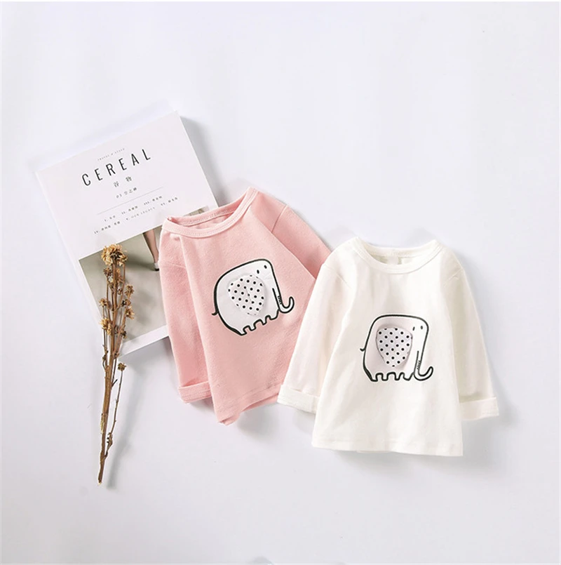 hot spring autumn children's baby cartoon elephant long-sleeved T-shirt boys and girls fashion cute shirt kids tops tee
hot spring autumn children's baby cartoon elephant long-sleeved T-shirt boys and girls fashion cute shirt kids tops tee