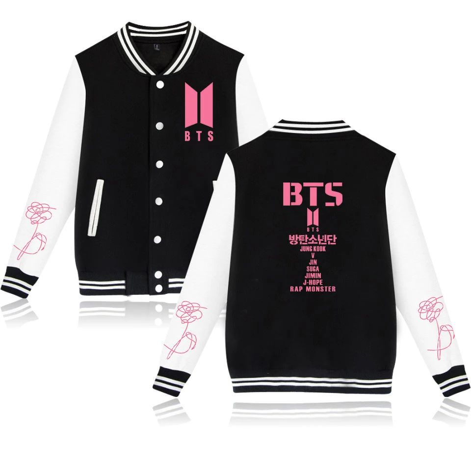 Drop Shopping kpop Love Yourself 2D Print Casual Harajuku kpop Baseball sweatshirt Hip Hop Baseball Jacket Men/Women Clothes
Drop Shopping kpop Love Yourself 2D Print Casual Harajuku kpop Baseball sweatshirt Hip Hop Baseball Jacket Men/Women Clothes