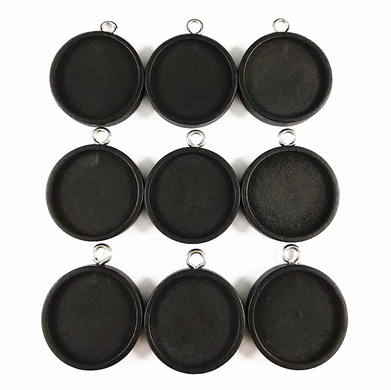 50pcs Black Log color Wood Blank Trays Base Fit 20mm 25mm glass Cabochon DIY Jewelry Accessories for Earrings Necklace Making
50pcs Black Log color Wood Blank Trays Base Fit 20mm 25mm glass Cabochon DIY Jewelry Accessories for Earrings Necklace Making