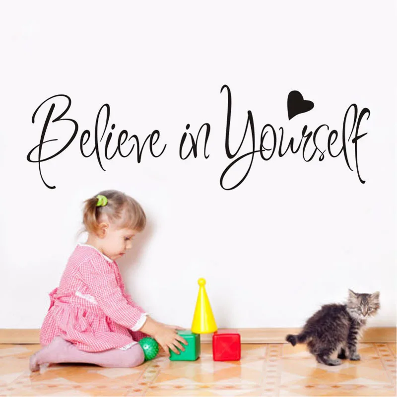 Believe In Yourself Vinyl Wall Sticker Home Decor Creative Inspiring Quote Wall Decal Adesivo De Parede Removable Wallpaper
Believe In Yourself Vinyl Wall Sticker Home Decor Creative Inspiring Quote Wall Decal Adesivo De Parede Removable Wallpaper