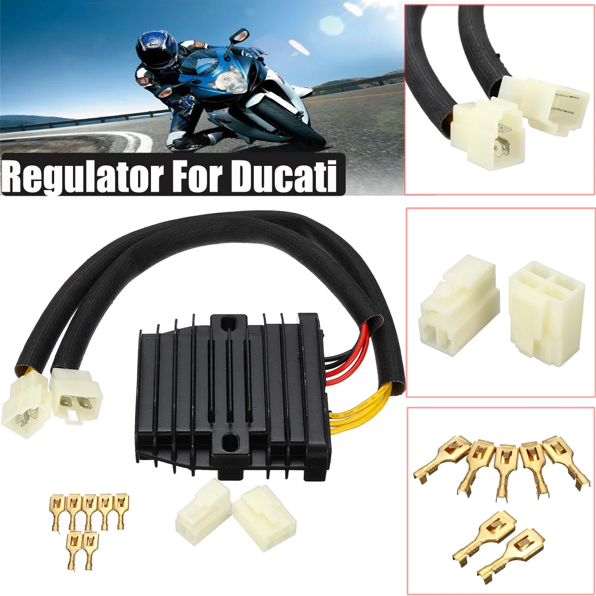 New Motorcycle Voltage Regulator Rectifier for Ducati 748 1999 2001 2002 2003 Motocicleta Accessories High Quality
New Motorcycle Voltage Regulator Rectifier for Ducati 748 1999 2001 2002 2003 Motocicleta Accessories High Quality