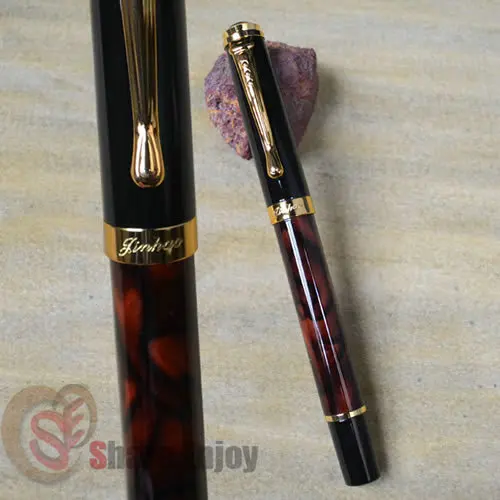 Шариковая ручка JINHAO 500 винный мрамор и золотой | Канцтовары для офиса дома