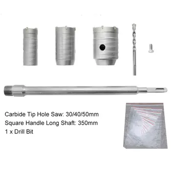 Electric Hammer Drill Square Handle 350MM Connector + Wall Hole Opener Carbide Brick Wall Open Hole Hollow Drill Bit
Electric Hammer Drill Square Handle 350MM Connector + Wall Hole Opener Carbide Brick Wall Open Hole Hollow Drill Bit