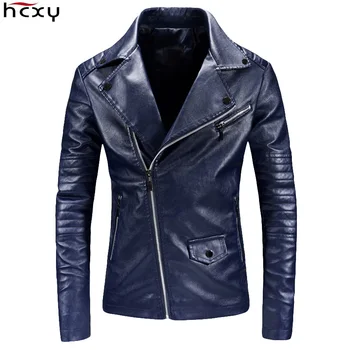 HCXY 2019 Autumn Cable zipper Men's Coats PU Faux Leather Jacket Male Leather Coat Man Clothing Outwear Men Motorcycle Clothes
HCXY 2019 Autumn Cable zipper Men's Coats PU Faux Leather Jacket Male Leather Coat Man Clothing Outwear Men Motorcycle Clothes