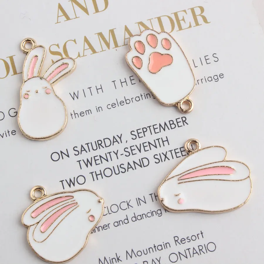 10pcs cute Kawaii Meng Bunny enamel Charms For pink earring drop oil drop animal rabbit tag for Jewelry DIY Accessories Pendant
10pcs cute Kawaii Meng Bunny enamel Charms For pink earring drop oil drop animal rabbit tag for Jewelry DIY Accessories Pendant