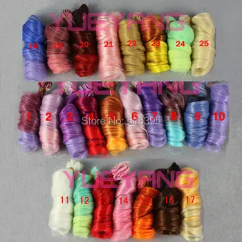 15*100cm 12 piece/lot multicolor pink yellow blue purple white green curl wave SD wig hair for 1/3 1/4 1/6 BJD doll wig
15*100cm 12 piece/lot multicolor pink yellow blue purple white green curl wave SD wig hair for 1/3 1/4 1/6 BJD doll wig
