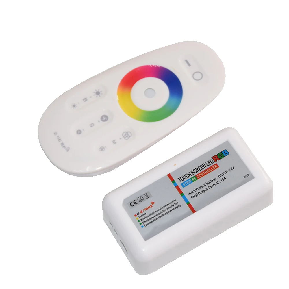 DC 12V 24V RGBW RGB LED Controller RF Touch Screen Remote Control 6A per Channel for smd 5050 led strip Light bulb downlight
DC 12V 24V RGBW RGB LED Controller RF Touch Screen Remote Control 6A per Channel for smd 5050 led strip Light bulb downlight