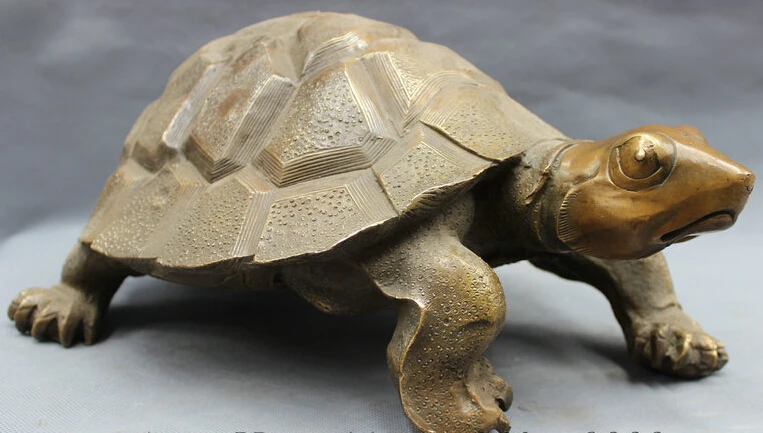 JP S0114 14" Chinese Bronze Copper FengShui Chelonian Folk Longevity Sea Turtle Statue
JP S0114 14" Chinese Bronze Copper FengShui Chelonian Folk Longevity Sea Turtle Statue