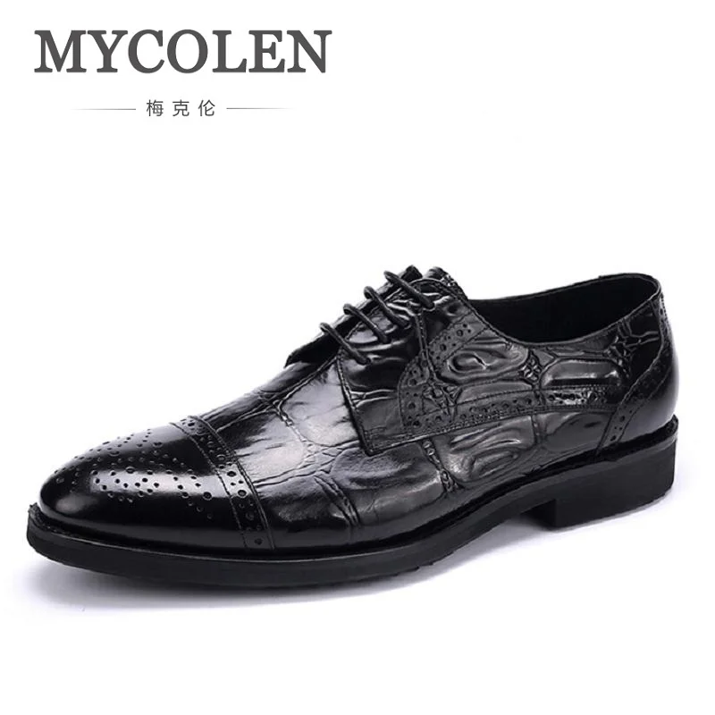 MYCOLEN Men Formal Shoes Leather Luxury Brand Pointed Toe Dress Footwear Male Office Italian Brogue Derby Shoes For Men
MYCOLEN Men Formal Shoes Leather Luxury Brand Pointed Toe Dress Footwear Male Office Italian Brogue Derby Shoes For Men