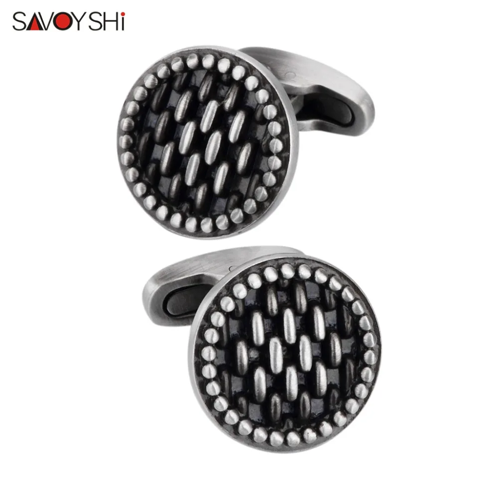 SAVOYSHI Newest Shirt Cufflinks for Mens Gift High quality Black Round Vintage Cuff links Brand Cuff Accessories
SAVOYSHI Newest Shirt Cufflinks for Mens Gift High quality Black Round Vintage Cuff links Brand Cuff Accessories