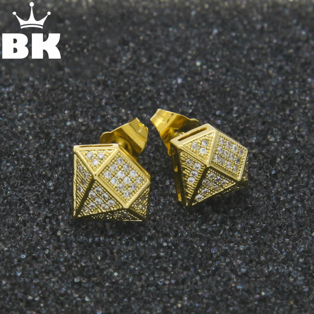 Hip Hop Full Iced Out Cz Simulated Diamonds Earring Gold Color Irregular Copper Earring High Quality Women Accessories
Hip Hop Full Iced Out Cz Simulated Diamonds Earring Gold Color Irregular Copper Earring High Quality Women Accessories