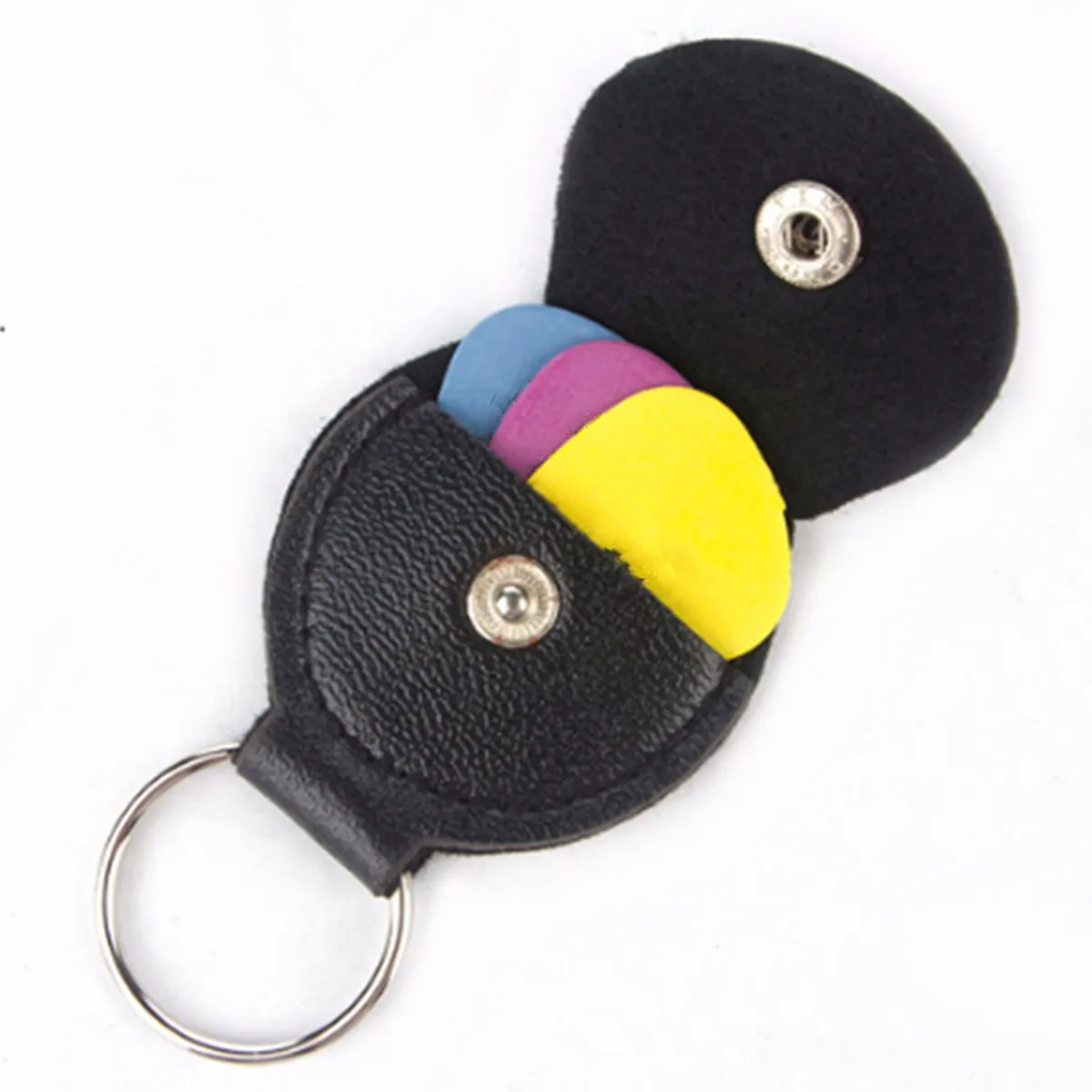 Leather & Metal Black Guitar Pick Holder Plectrum Case Bag Black Color Guitar Parts Accessories
Leather & Metal Black Guitar Pick Holder Plectrum Case Bag Black Color Guitar Parts Accessories