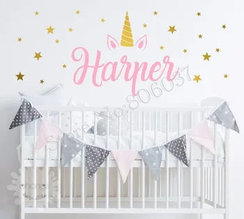 Nursery Decal Personalized your Own name Unicorn Stars Wall Sticker ,Kids Baby Name Bedroom Nurswry Room Decoration Sticker WJ-6
Nursery Decal Personalized your Own name Unicorn Stars Wall Sticker ,Kids Baby Name Bedroom Nurswry Room Decoration Sticker WJ-6