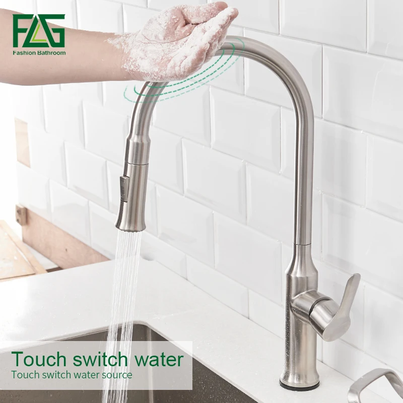 FLG Smart Touch Kitchen Faucets Touch Inductive Faucet Stainless Steel Single Handle Dual Outlet Water Modes Sink Mixer Tap
FLG Smart Touch Kitchen Faucets Touch Inductive Faucet Stainless Steel Single Handle Dual Outlet Water Modes Sink Mixer Tap