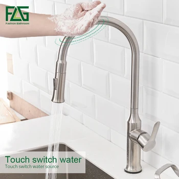 FLG Smart Touch Kitchen Faucets Touch Inductive Faucet Stainless Steel Single Handle Dual Outlet Water Modes Sink Mixer Tap
FLG Smart Touch Kitchen Faucets Touch Inductive Faucet Stainless Steel Single Handle Dual Outlet Water Modes Sink Mixer Tap