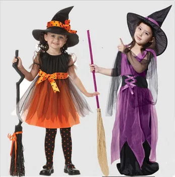 Girl Cosplay Witch Dress With Hat 2pcs 2018 children's Fantasy Girls Halloween Costume Baby Girl Cosplay Dress Baby Girl Clothes
Girl Cosplay Witch Dress With Hat 2pcs 2018 children's Fantasy Girls Halloween Costume Baby Girl Cosplay Dress Baby Girl Clothes