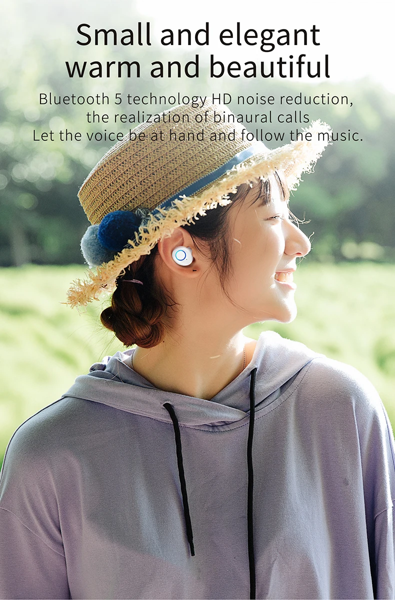 Wireless Earphone Bluetooth 5.0 TWS 3D Stereo Sound Earbuds Auto Connect Hands free Phone Call Mini Bass Headphones Wireless Earphone Bluetooth 5.0 TWS 3D Stereo Sound Earbuds Auto Connect Hands free Phone Call Mini Bass Headphones