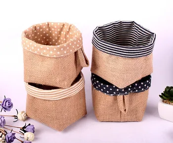 zakka Natural Home garden decoration wedding flower pots burlap sacks/ jute bags /waterproof linen Desk basket 13x12cm
zakka Natural Home garden decoration wedding flower pots burlap sacks/ jute bags /waterproof linen Desk basket 13x12cm