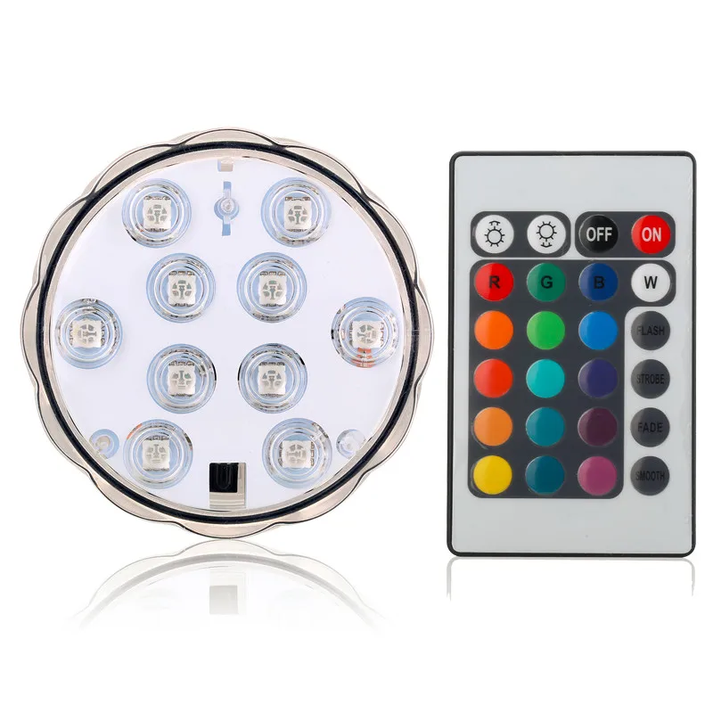 10-LED RGB Submersible LED Light, Multi Color Waterproof Wedding Party Vase Base Floral Light + Romote Control yard fountains
10-LED RGB Submersible LED Light, Multi Color Waterproof Wedding Party Vase Base Floral Light + Romote Control yard fountains