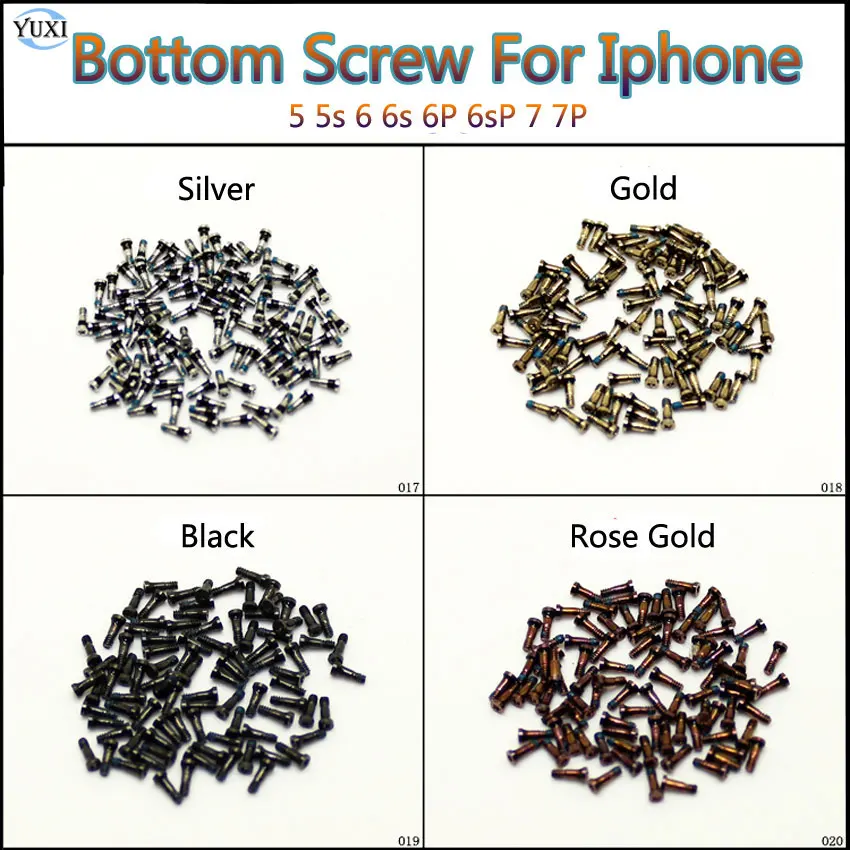 YuXi 2pcs/lot Back Cover Screw for iPhone 5 5S 6 6S 6/6S Plus 7 7 Plus Bottom Dock Connector 5 Star Pentalobe Screws
YuXi 2pcs/lot Back Cover Screw for iPhone 5 5S 6 6S 6/6S Plus 7 7 Plus Bottom Dock Connector 5 Star Pentalobe Screws