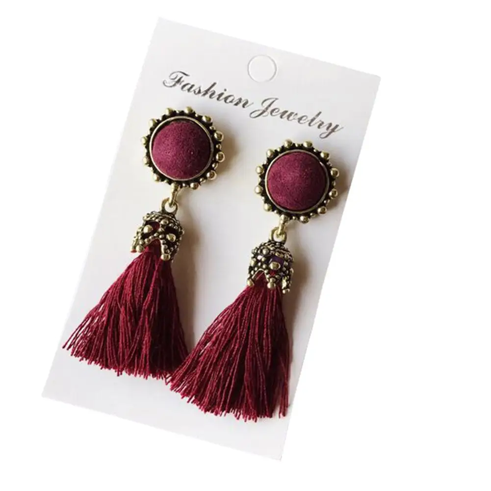 New Fashion Vintage Ethnic Women Long Tassel Dangle Drop Multicolour Earrings Valentine's Day Gift Jewelry Wedding Party Club
New Fashion Vintage Ethnic Women Long Tassel Dangle Drop Multicolour Earrings Valentine's Day Gift Jewelry Wedding Party Club