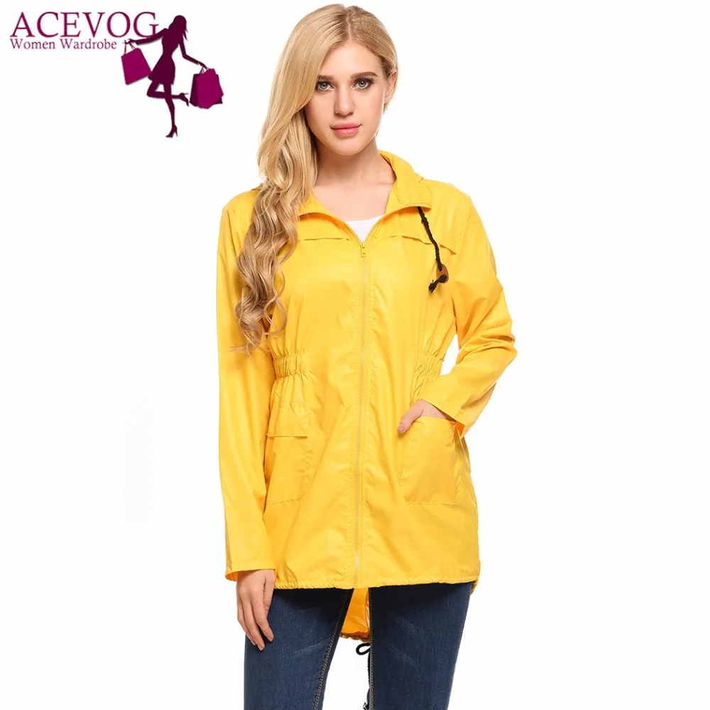 ACEVOG Women Jacket Waterproof 2019 Autumn Outwear Hoodies Polka Raincoat Jacket Chaqueta Mujer Basic Coat Windbreaker Rainwear
ACEVOG Women Jacket Waterproof 2019 Autumn Outwear Hoodies Polka Raincoat Jacket Chaqueta Mujer Basic Coat Windbreaker Rainwear