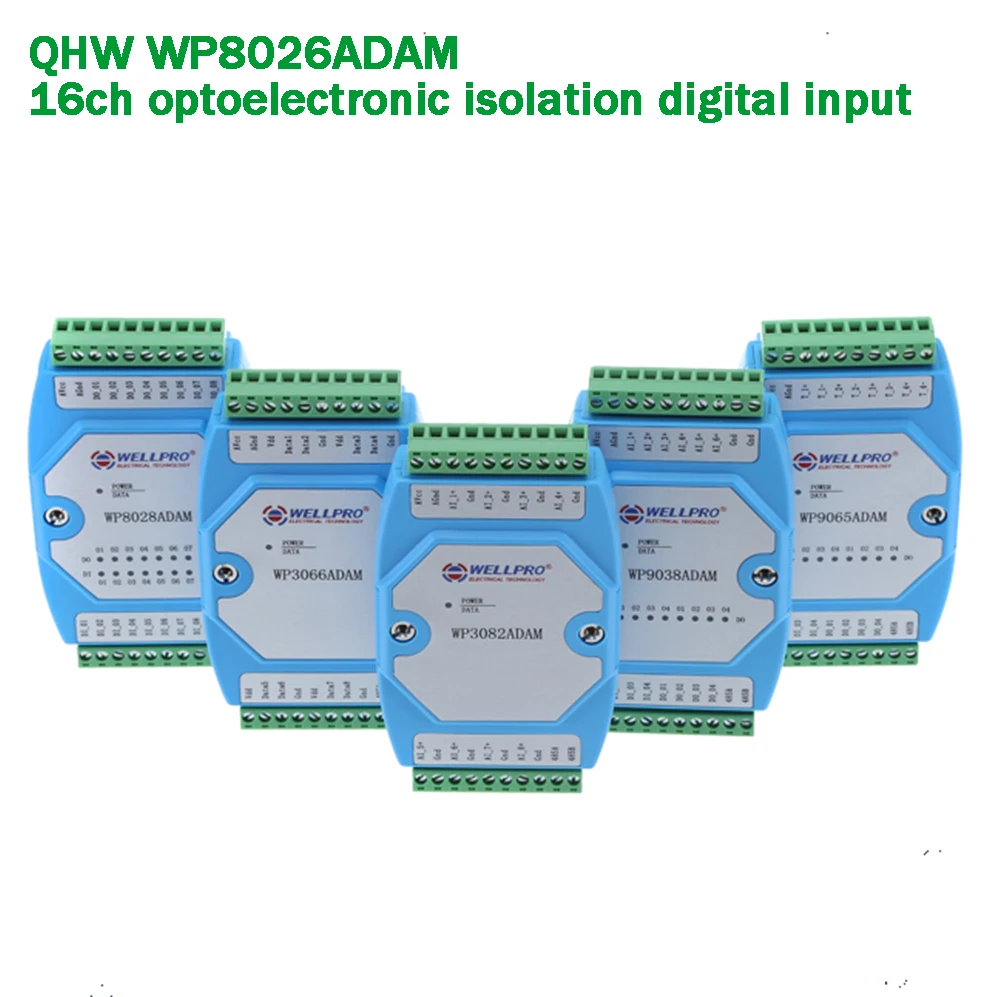 16 channels Digital input module with Optocoupler Isolated RS485 port Support Modbus RTU for Industrial singal collection
16 channels Digital input module with Optocoupler Isolated RS485 port Support Modbus RTU for Industrial singal collection