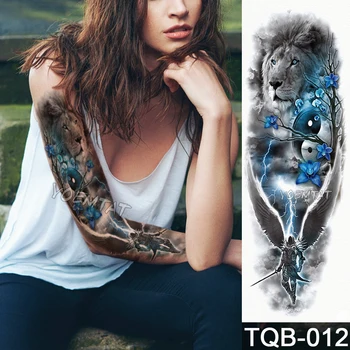 NEW 48*17cm Full Flower Arm Tattoo Sticker Lion Yin Yang Samurai Temporary Body paint Water Transfer fake Tatoo sleeve
NEW 48*17cm Full Flower Arm Tattoo Sticker Lion Yin Yang Samurai Temporary Body paint Water Transfer fake Tatoo sleeve