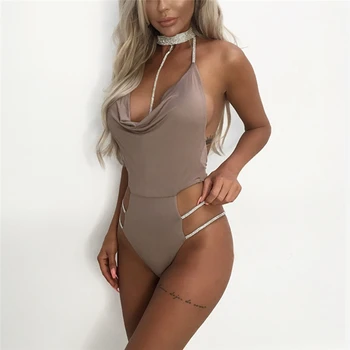 Summer new sexy diamond deep V open back hanging neck jumpsuit female 2019 European and American fashion holiday jumpsuit B306
Summer new sexy diamond deep V open back hanging neck jumpsuit female 2019 European and American fashion holiday jumpsuit B306