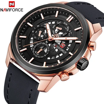 NAVIFORCE Luxury Brand Men's Quartz Sports Watches Man Leather Hollow Face 24 Hour Date Clock Men Fashion Waterproof Wrist Watch
NAVIFORCE Luxury Brand Men's Quartz Sports Watches Man Leather Hollow Face 24 Hour Date Clock Men Fashion Waterproof Wrist Watch