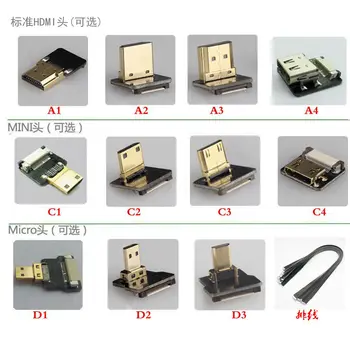FPV Micro HDMI Mini HDMI 90 degree Adapter 5cm-100cm FPC Ribbon Flat HDMI Cable Pitch 20pin for Multicopter Aerial Photography
FPV Micro HDMI Mini HDMI 90 degree Adapter 5cm-100cm FPC Ribbon Flat HDMI Cable Pitch 20pin for Multicopter Aerial Photography