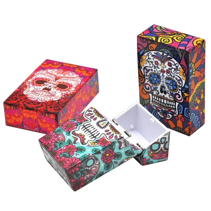 Unique Design Plastic Cigarette Case Size 95mm*60mm Cigarette Tobacco Skull Storage Case Cigarette Cover Box
Unique Design Plastic Cigarette Case Size 95mm*60mm Cigarette Tobacco Skull Storage Case Cigarette Cover Box