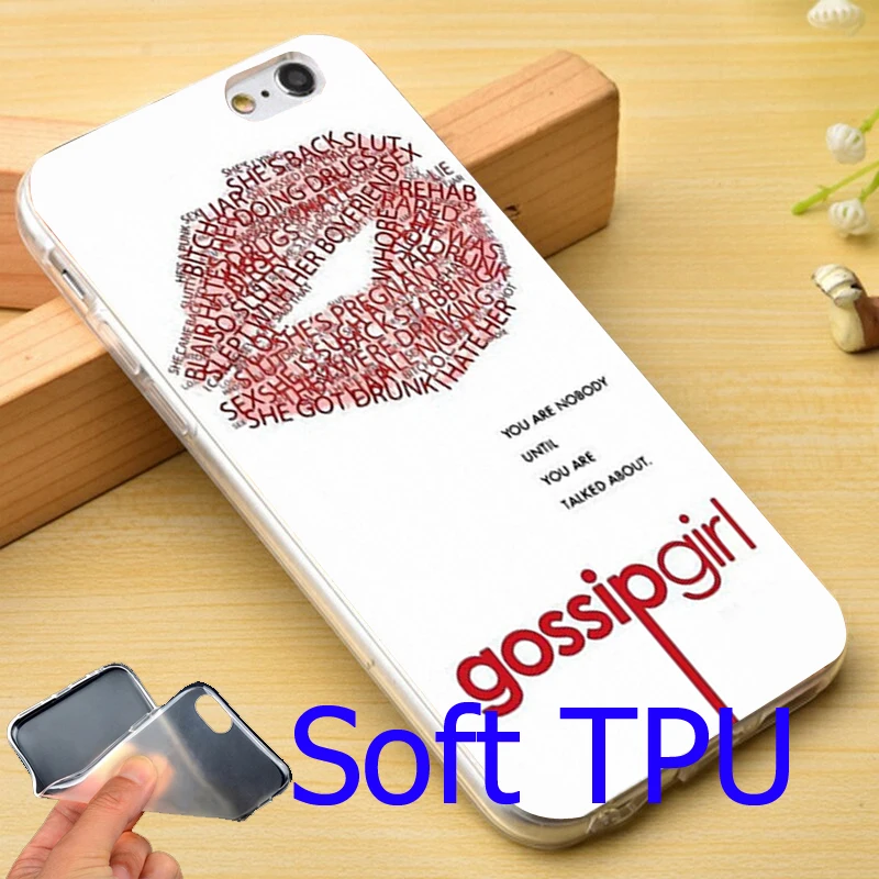 Image Fashion Gossip Girl logo Soft TPU Phone Case for iPhone 7 6 6S Plus 4 4S 5C 5 SE 5S Cover