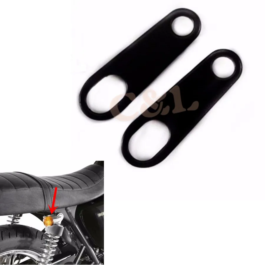 ZORBYZ 1 пара черный мотоцикл задний указатель поворота держатель шок кронштейн
