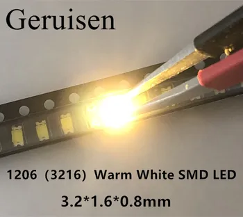 1206 (3216) SMT Warm White SMD Surface Mount LED Chip LED Light Emitting Diode Lamp SMD Ultra Bright Electronic Component 100PCS
1206 (3216) SMT Warm White SMD Surface Mount LED Chip LED Light Emitting Diode Lamp SMD Ultra Bright Electronic Component 100PCS