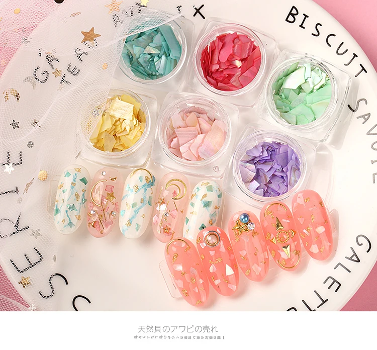 12Pcs/Set Crushed Sea Shell Paper Nail Glitters Powder DIY Acrylic Cameo Shell Powder Confetti Ultra-thin Irregular Manicure
12Pcs/Set Crushed Sea Shell Paper Nail Glitters Powder DIY Acrylic Cameo Shell Powder Confetti Ultra-thin Irregular Manicure