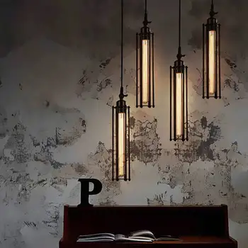 E27 Loft Retro Industrial Vintage LED Pendant Lamp Kitchen Long Cage Hanging Light Home Decor Coffee Bar Lighting Accessories
E27 Loft Retro Industrial Vintage LED Pendant Lamp Kitchen Long Cage Hanging Light Home Decor Coffee Bar Lighting Accessories