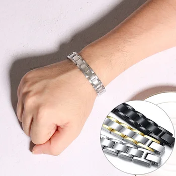 Vinterly Health Energy Bracelet Chain Silver Color Magnetic Bracelet Men Stainless Steel Magnet Health Bracelets Drop-Shipping
Vinterly Health Energy Bracelet Chain Silver Color Magnetic Bracelet Men Stainless Steel Magnet Health Bracelets Drop-Shipping