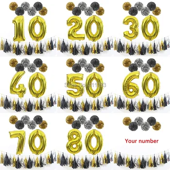 10 20 30 40 50 60 70 80 years Anniversary Party Decorations paper tassel pom poms adult gold birthday party digitl foil balloons
10 20 30 40 50 60 70 80 years Anniversary Party Decorations paper tassel pom poms adult gold birthday party digitl foil balloons